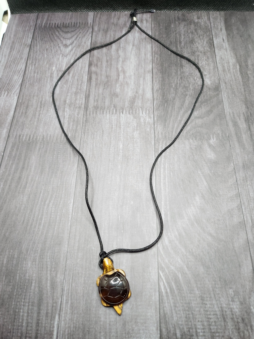 Turtle Pendant Necklace in Black and Gold - Women Jewelry